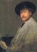 James Abbott McNeil Whistler Arrangement in Grey:Portrait of the Painter china oil painting artist